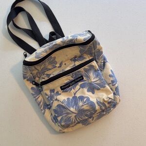 Vintage Newport Canvas Mini Backpack – Tropical Print, Beach & Concert Ready